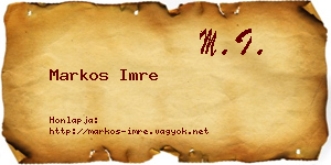 Markos Imre névjegykártya