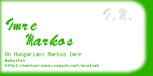 imre markos business card